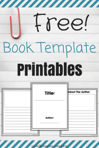 children's book template book template