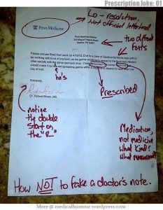 what does a doctor's note look like fake doctors note