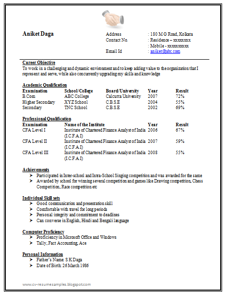 1 page resume template