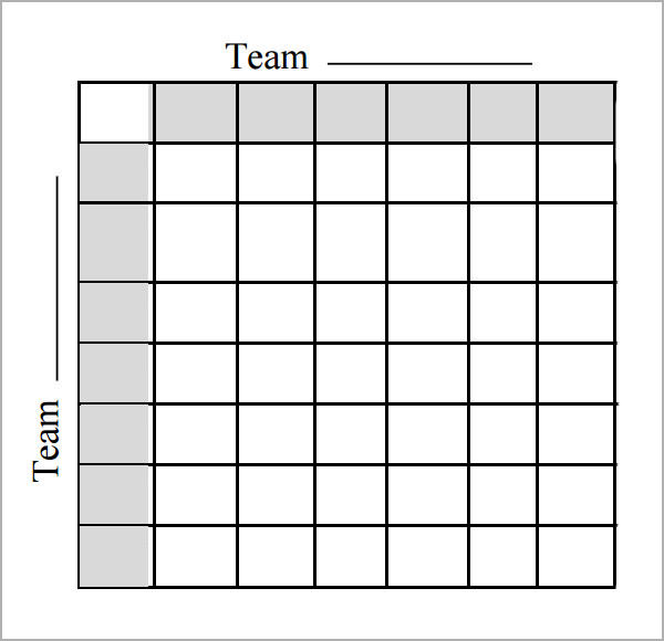 100 Square Football Pool Template