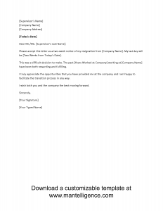 week notice letter template vague two weeks notice letter template comp