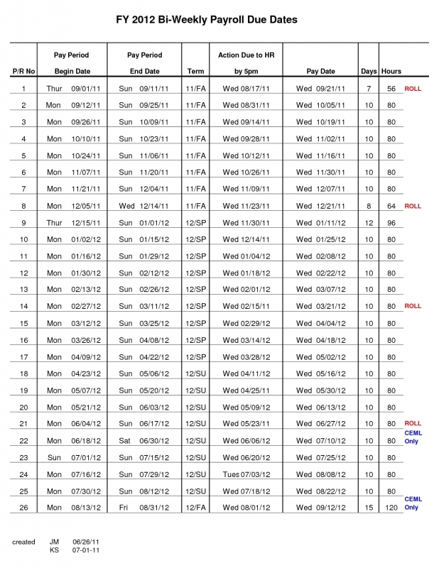 2017 biweekly payroll calendar template