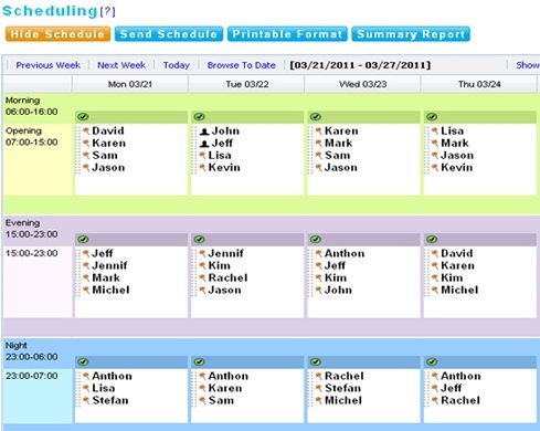 24 hour schedule template