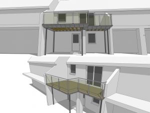 d drawing l shaped balcony d dwg