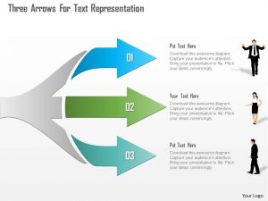 day plan template three arrows for text representation powerpoint template slide