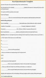 sales plan excel survey template excel questionnaire template