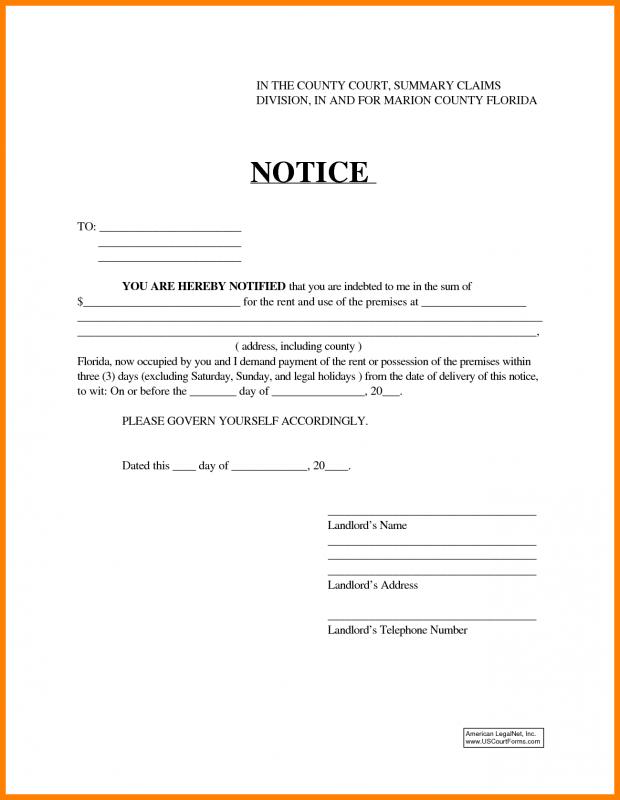 Free Printable 30 Day Eviction Notice Printable Templates