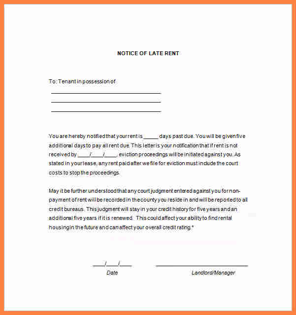 30 day eviction notice form