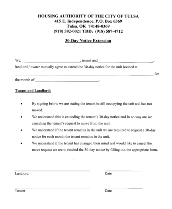 30 day notice to landlord pdf