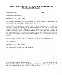 day notice to landlord pdf landlord obligation day notice