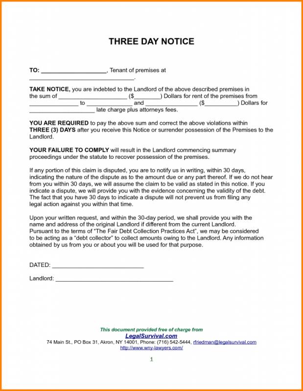 30 Day Notice To Landlord Template | Template Business