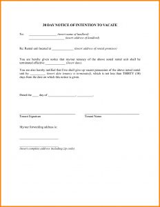 day notice to vacate template day notice to landlord sample meal plan spreadsheet intended for day notice to vacate letter