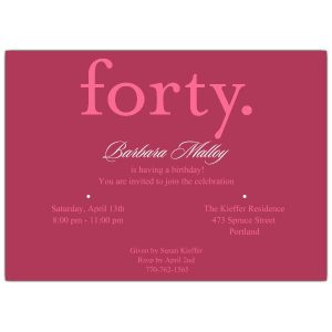 th bday invitation forty pink th birthday invitations p p z