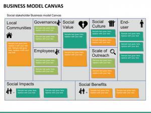 year plan template business canvas mc slide