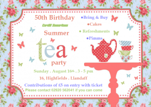 th birthday invitation template tea party poster