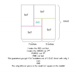 x envelope template cutting cardstock