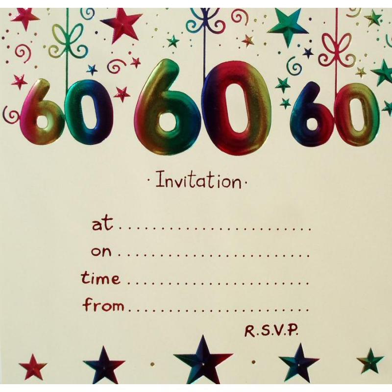 60 th birthday invites