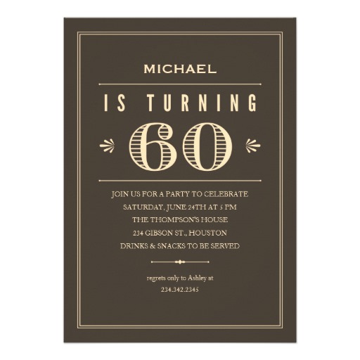 60th birthday invitation