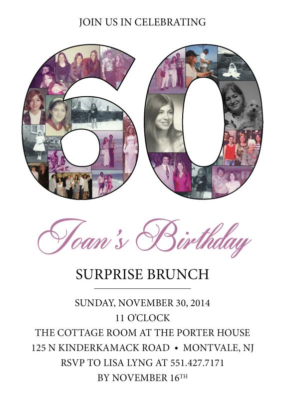 60th birthday invitations