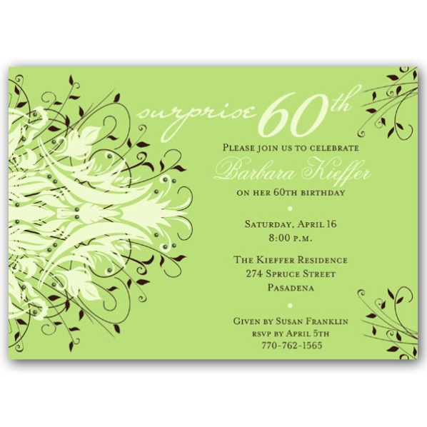 60th birthday invites