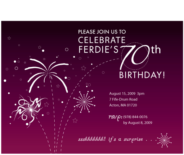 80th birthday party invitations