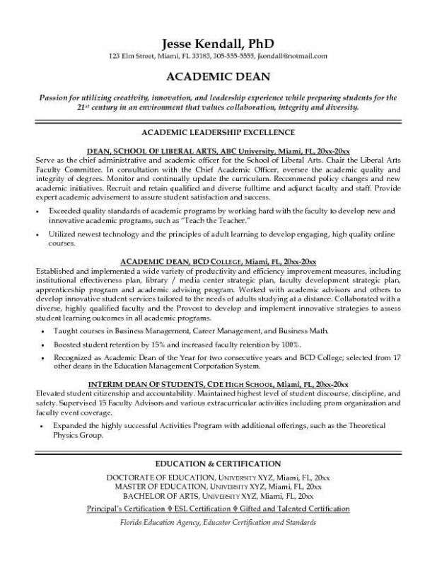 academic curriculum vitae