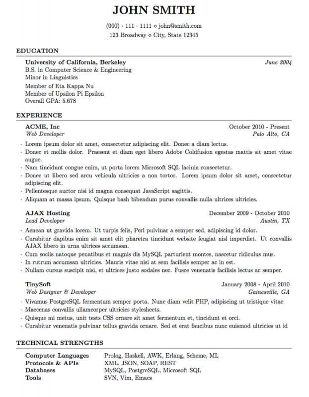 Academic Curriculum Vitae | Template Business