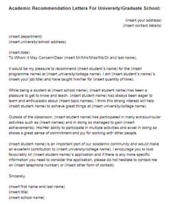 academic recommendation letter recommendation letter for college template dnaptha