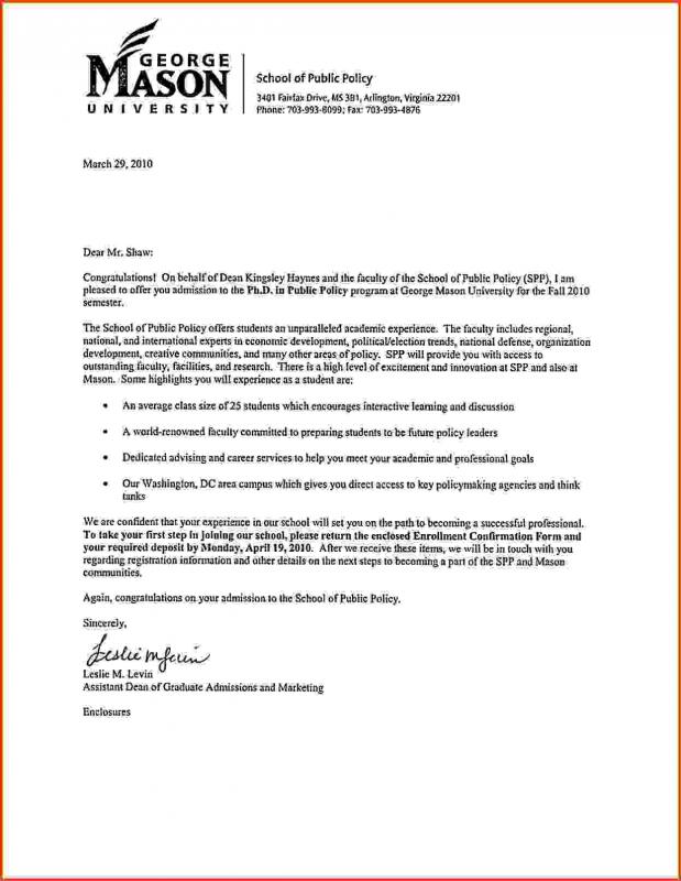 acceptance letter template