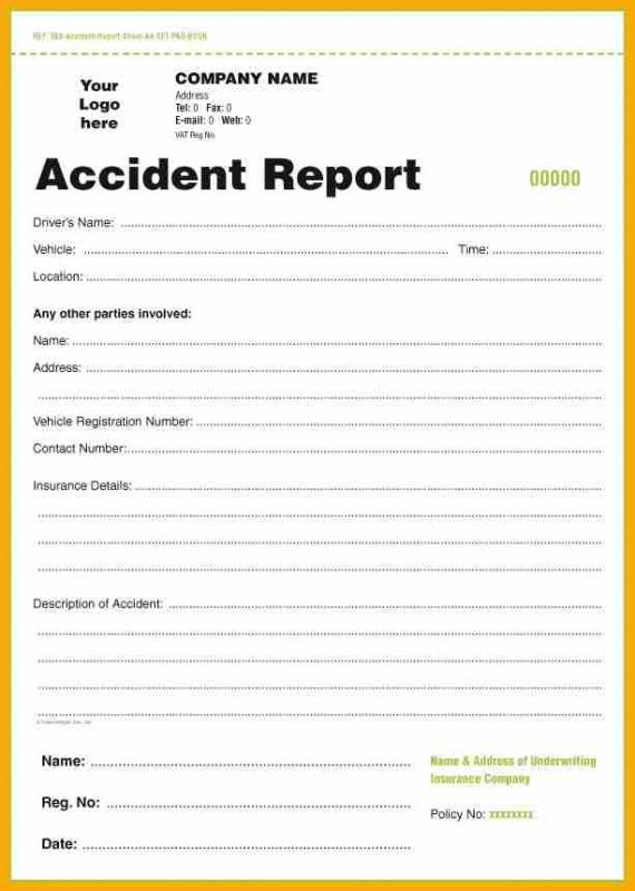 Accident Report Form Template Word