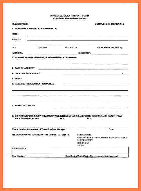 accident report form