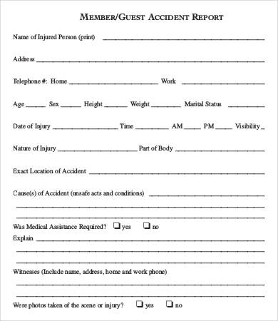 accident report form