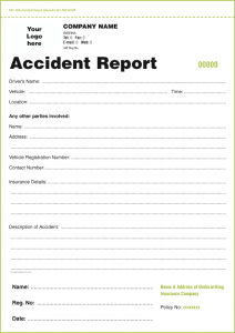 accident reporting template accident report sheet a set pad book