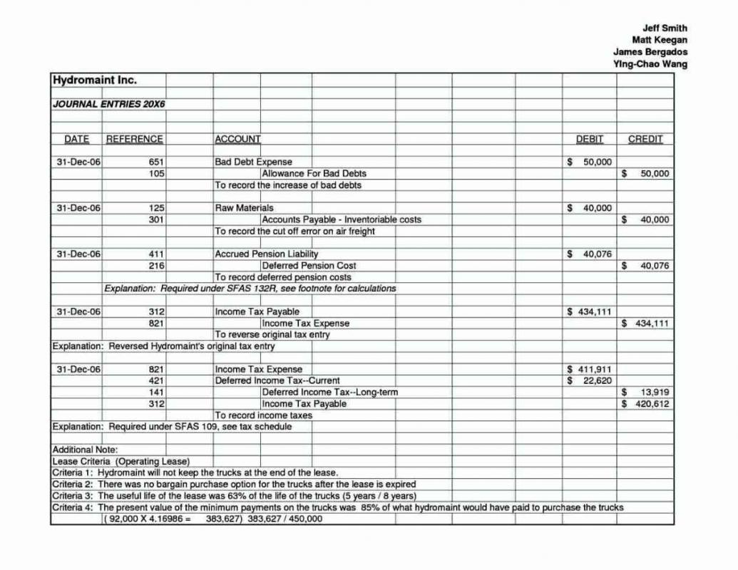 Accounting Journal Template Template Business