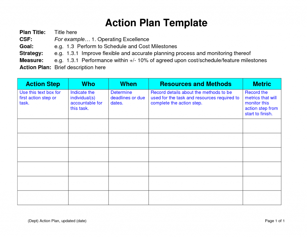 Action Plan Template | Template Business