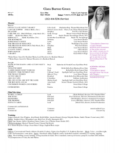 actors resume template free acting resume samples and musical theater template sample