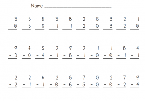 addition and subtraction worksheets subtraction facts ss