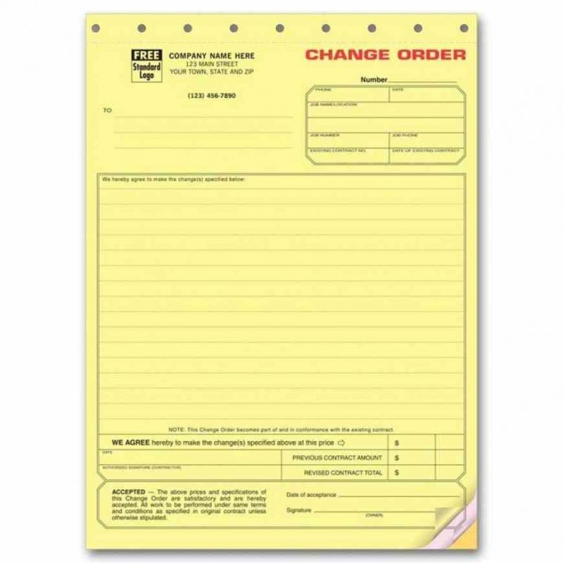 Aia Change Order Form | Template Business