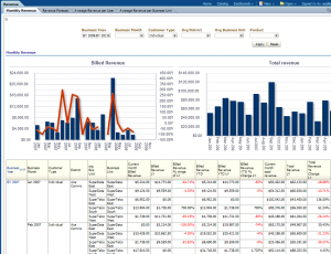 analysis report template rev month