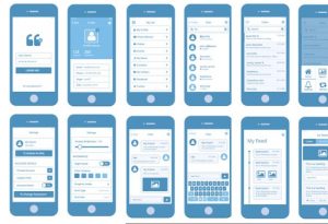 android app template mobile app wireframe kits