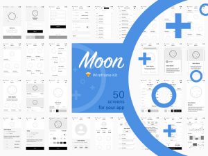 android app template moon wireframe kit frigo