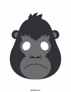 animal masks template gorilla mask