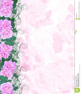 anniversary invitation template wedding invitation pink roses