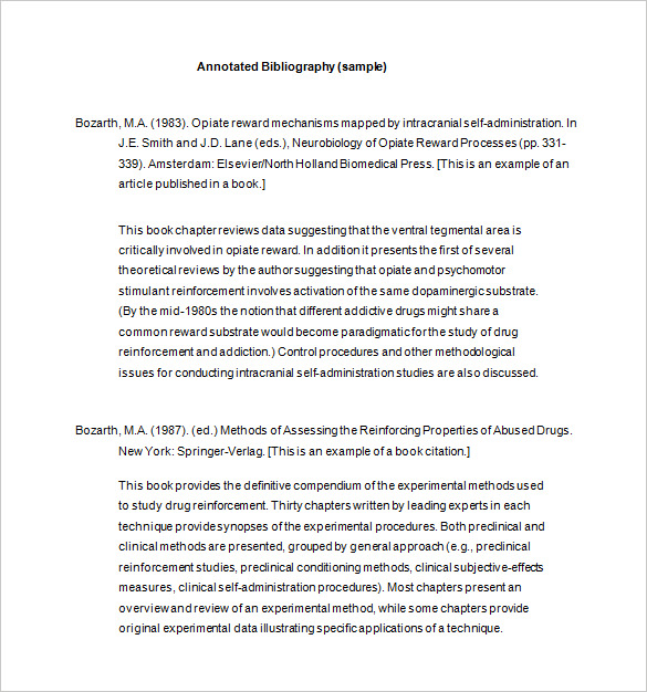 annotated bibliography template