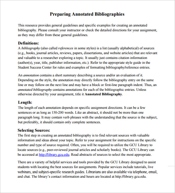 annotated bibliography template apa