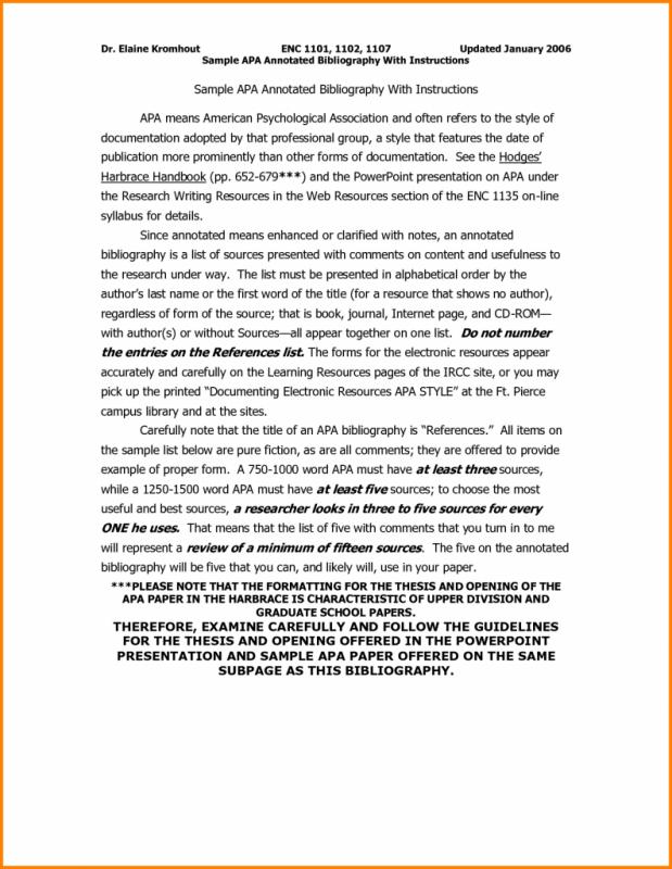 Annotated bibliography template image