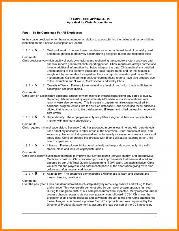 Annual Performance Review Employee Self Evaluation Examples | Template ...