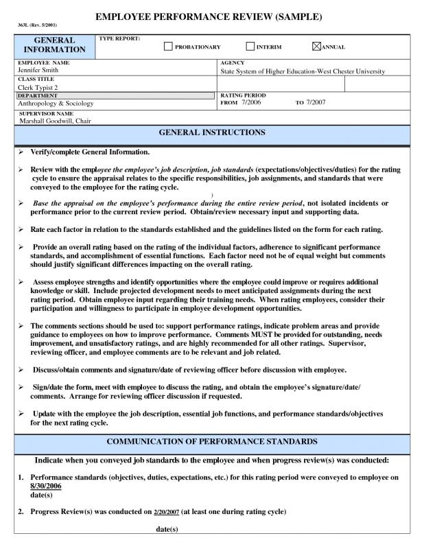 How To Write My Job Performance Evaluation