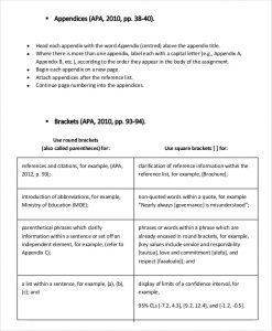 apa appendix format appendix in apa format example