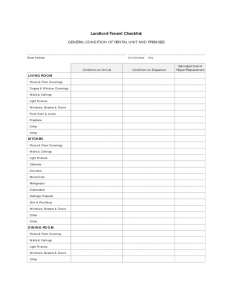 apartment checklist pdf florida landlord tenant checklist d